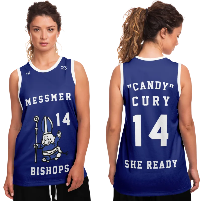 Custom basketball jersey with your name, number, and school colors